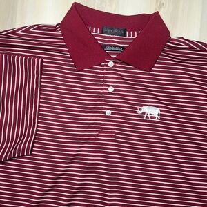 Alabama Crimson Tide Polo Shirt Men’s XXL Divots DriWay Red Stripe Vintage Logo